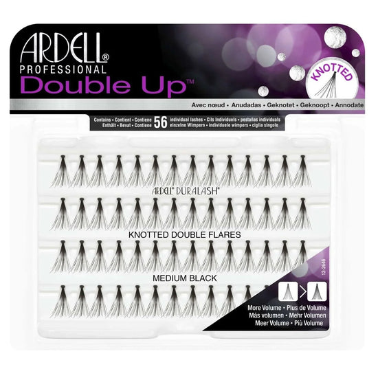 Ardell Double Up Knotted Double Flare Individuals - Medium Black by ARDELL
