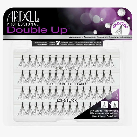 Ardell Double Up Knotted Double Flare Individuals - Long Black by ARDELL