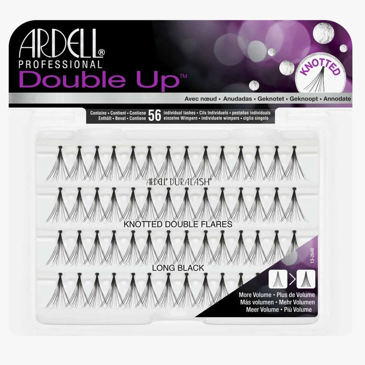 Ardell Double Up Knotted Double Flare Individuals - Long Black by ARDELL