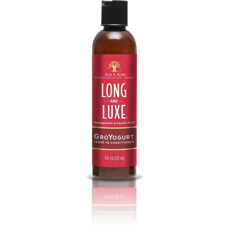 As I Am Long Luxe Groyogurt leave-in conditioner for moisture and shine to hydrate and enhance hair&