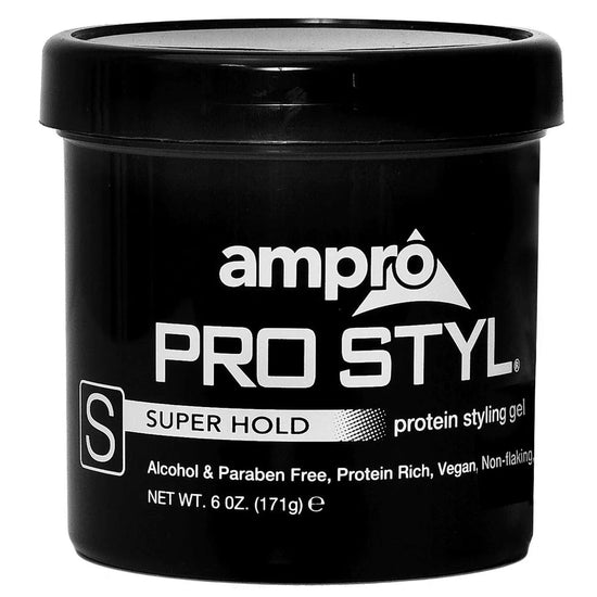 Ampro Styling Gel Protein Black-Super Hold by AMPRO