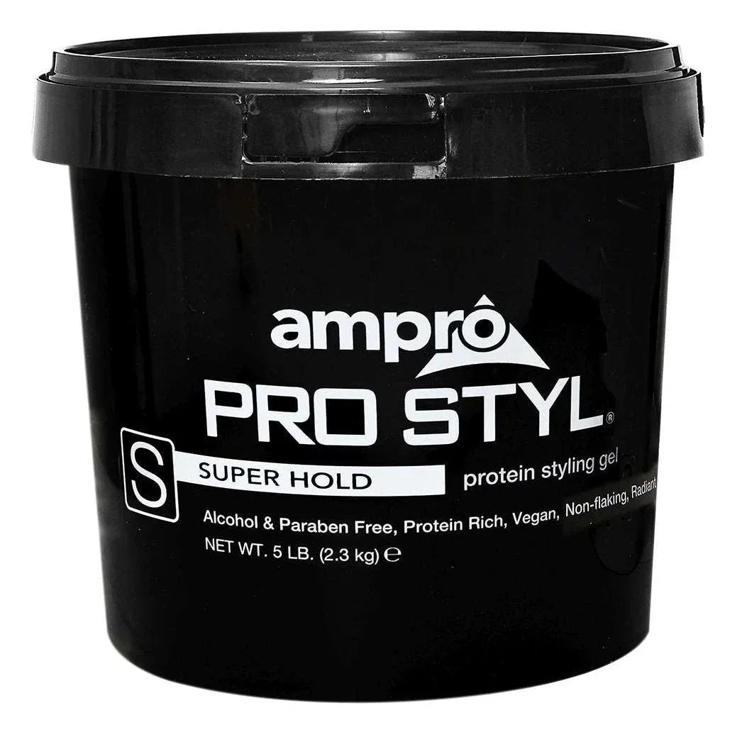 Ampro Styling Gel Protein Black-Super Hold by AMPRO