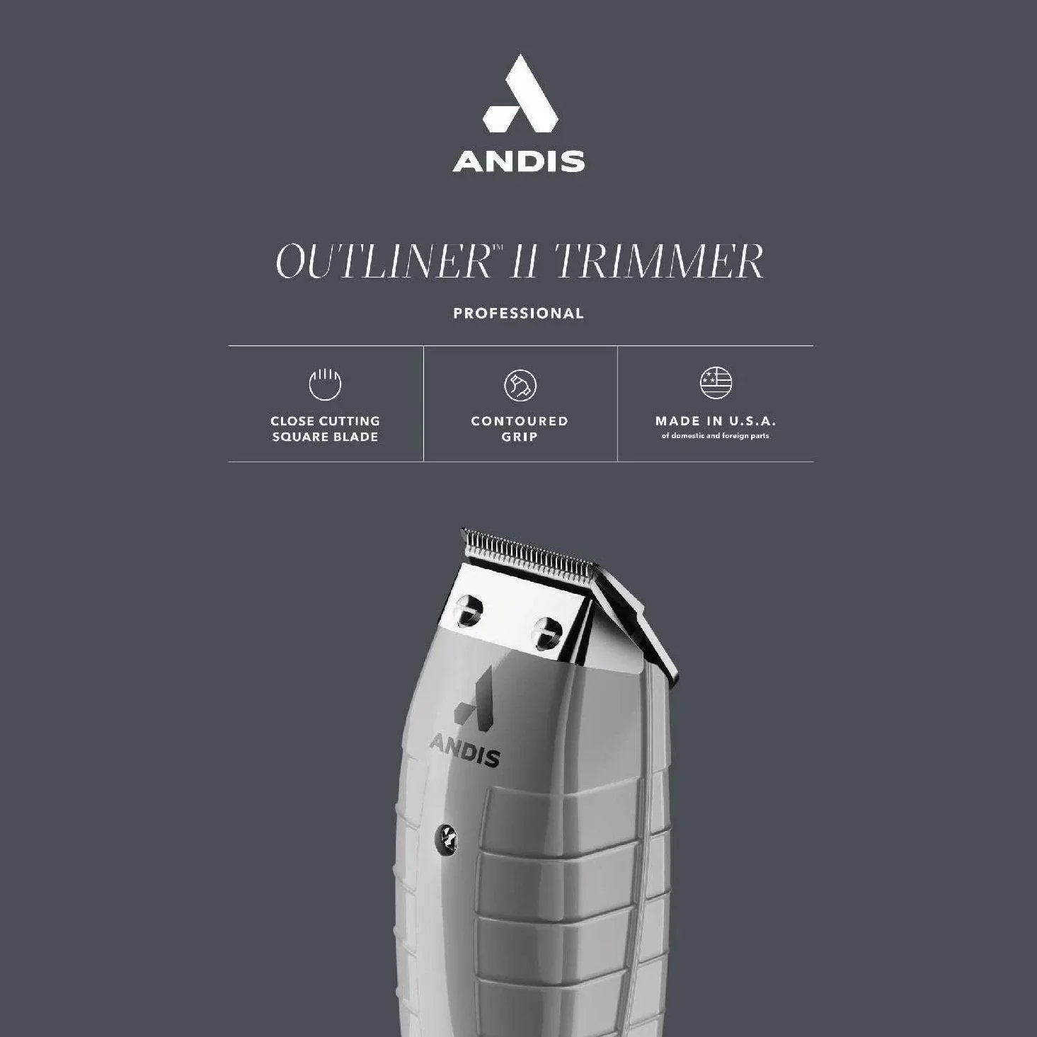 Andis Outliner Ii Square Blade Trimmer by ANDIS