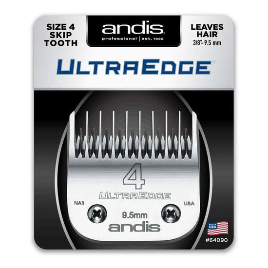 andis UltraEdge skip-tooth clipper blade, size 4, 9.5mm