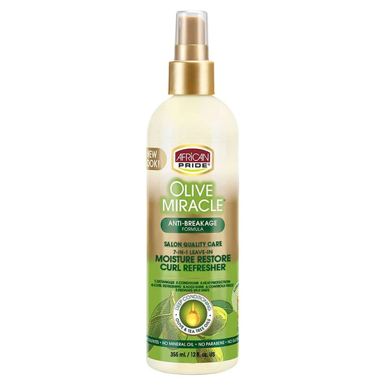 African Pride Olive Miracle 7-In-1 Leave-In Moisture Restore Curl Refresher by AFRICAN PRIDE