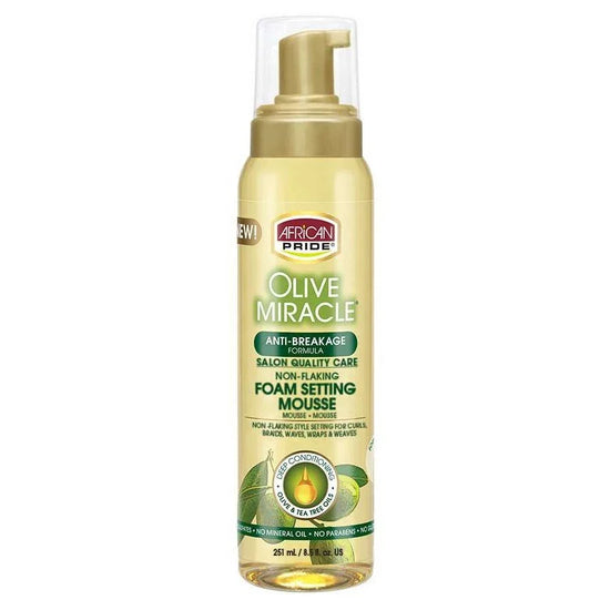 African Pride Olive Miracle Non-Flaking Foam Setting Mousse by AFRICAN PRIDE