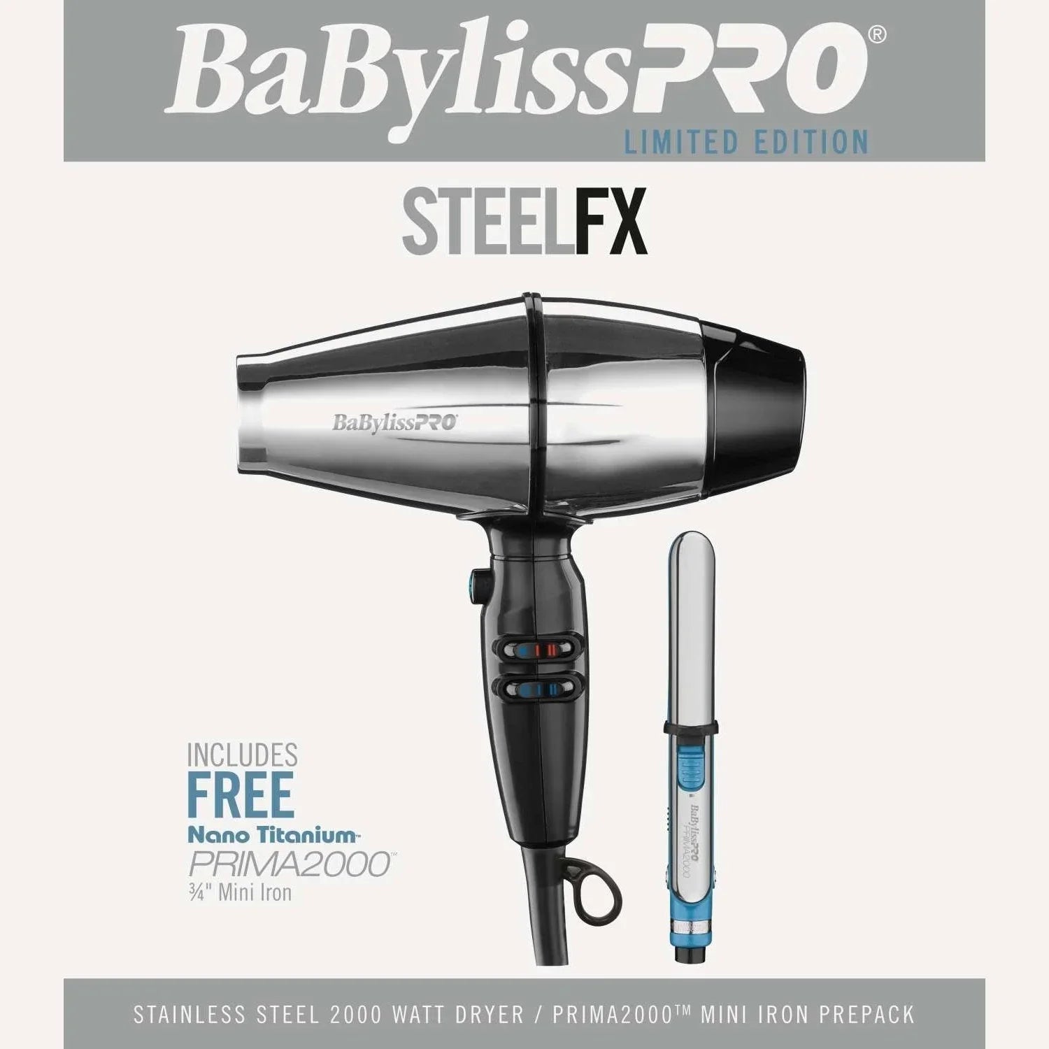 Babylisspro Dryer Steelfx Prima 2000 Mini Iron by BABYLISS