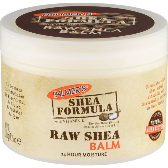 Palmers Shea Butter with Vitamin E Solid Formula Jar, 24-hour moisture, no parabens or sulfates, ethically sourced.
