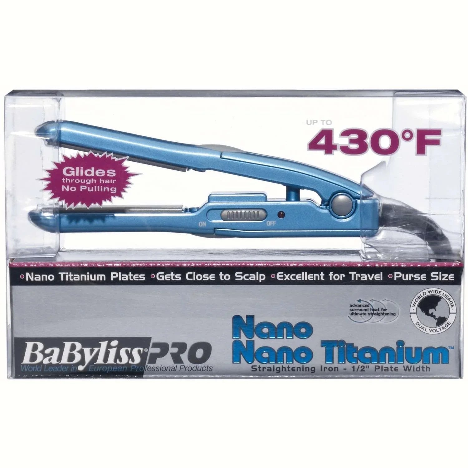 Babylisspro Nano Titanium Mini Straightening Iron by BABYLISS