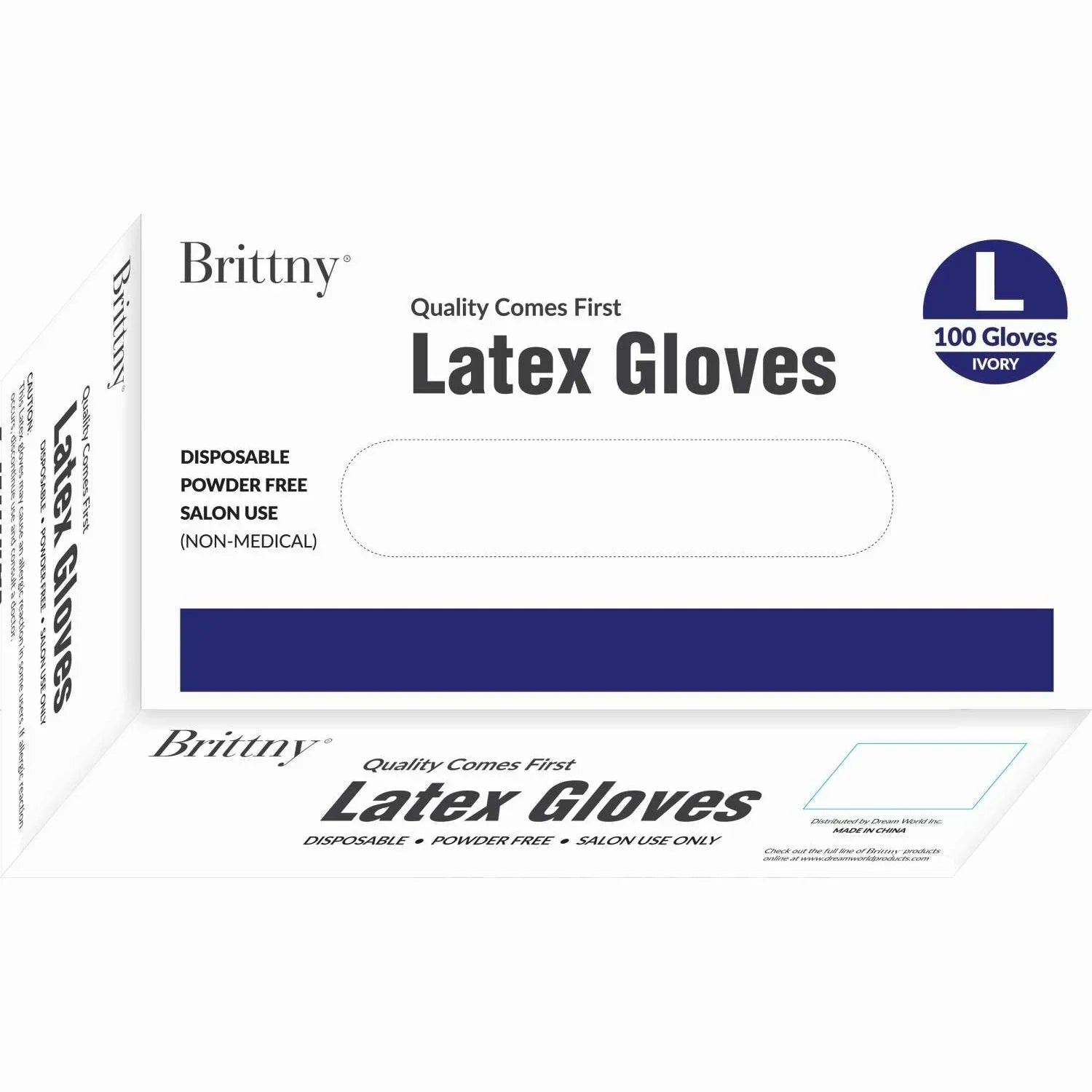 Brittny Latex Gloves 100Box Large by BRITTNY