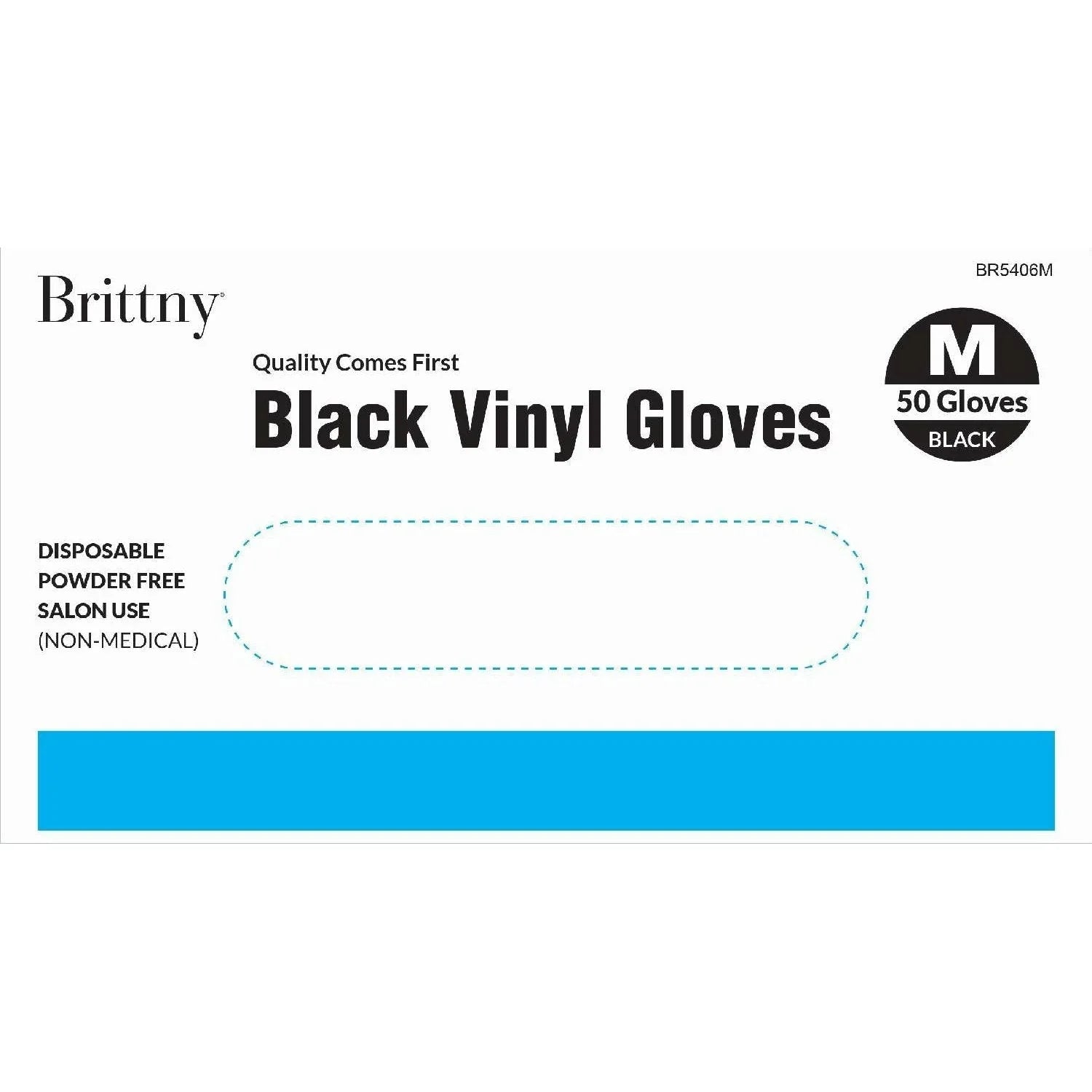 Brittny Gloves Vinyl 50Pcbox Black by BRITTNY