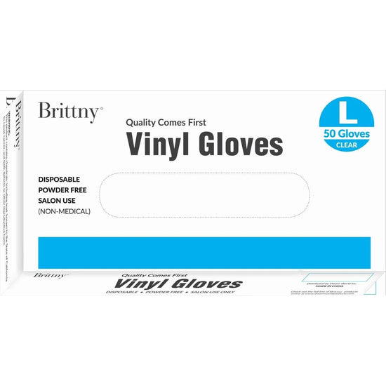 Brittny Vinyl Gloves 50Piecesbox Large by BRITTNY