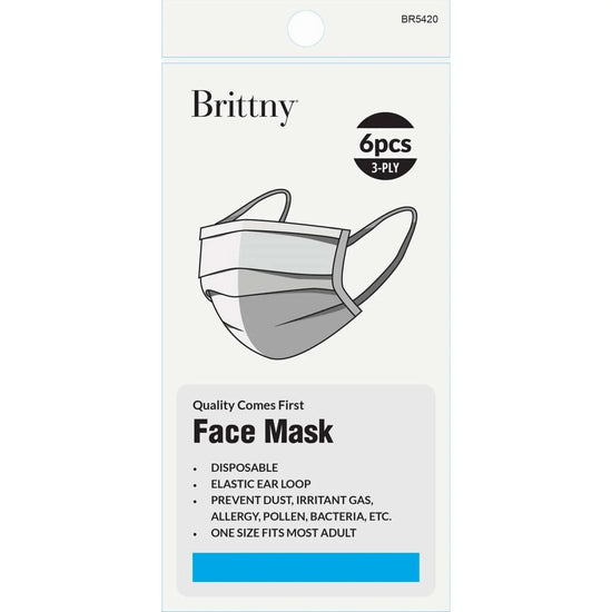 Brittny Face Mask Disposable 6Pcpack by BRITTNY