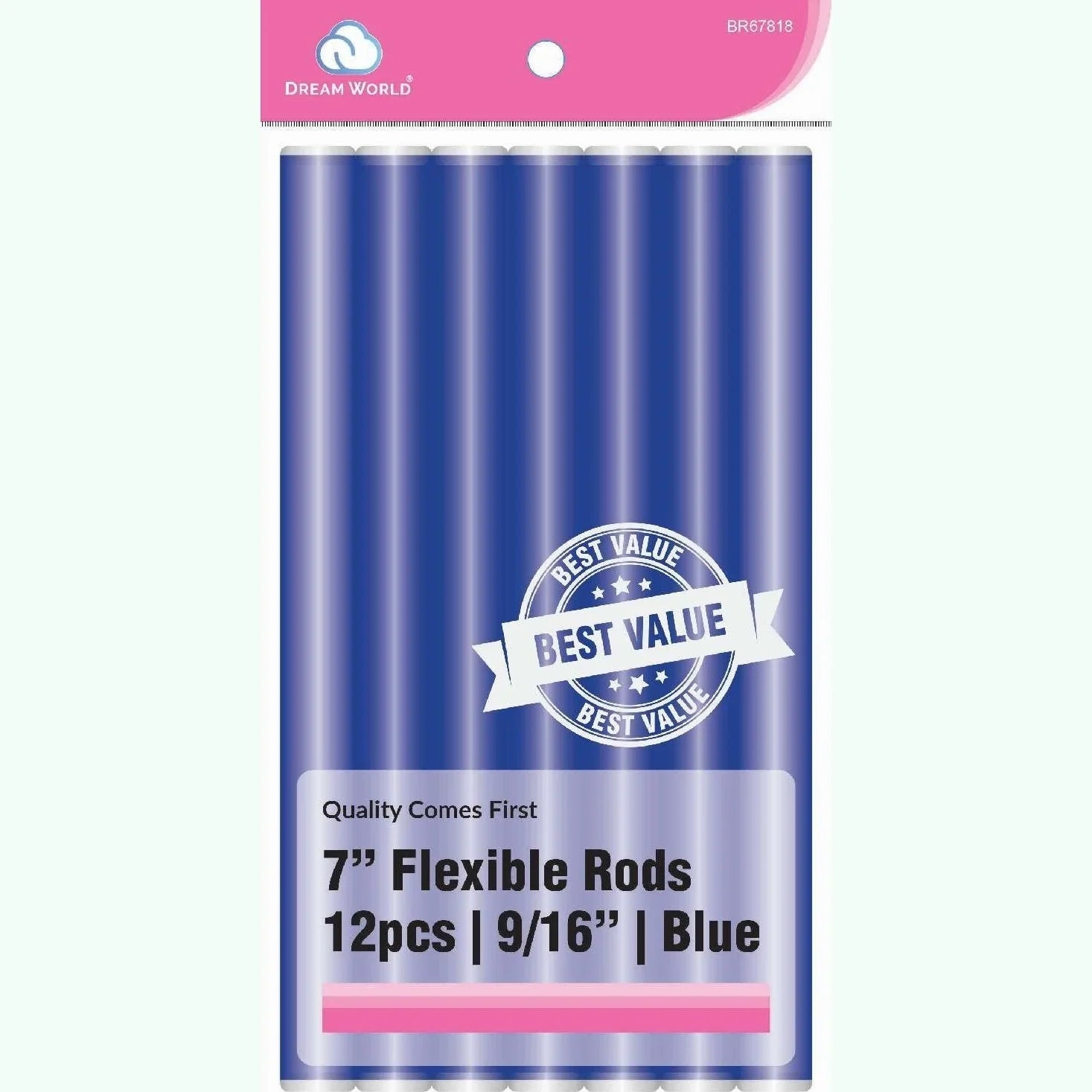 Brittny Rod Flex 7 V/P Blue 12Ct - 9/16 by BRITTNY