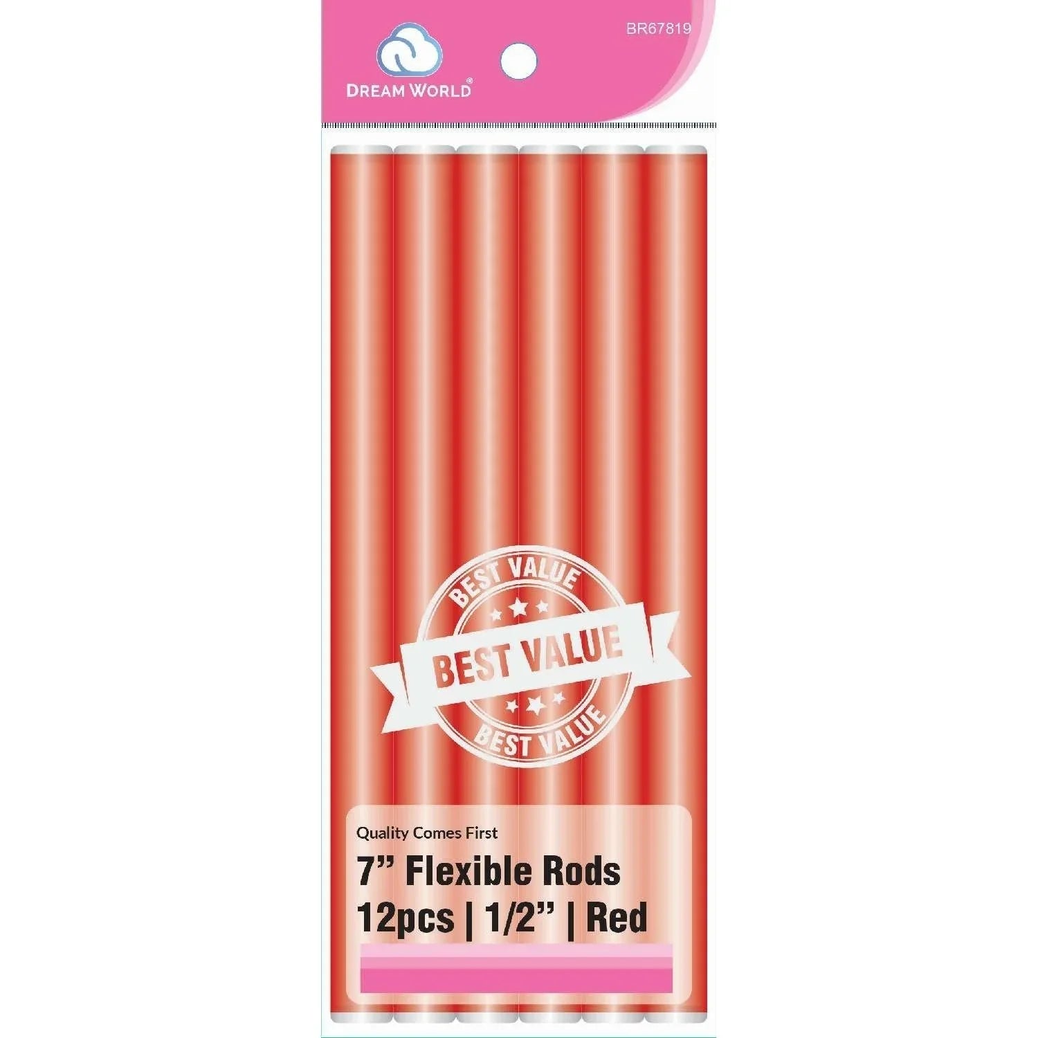 Brittny Rod Flex 7 V/P Red 12Ct - 1/2 by BRITTNY