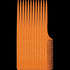 Brittny Bulk Bone Tail Comb set featuring 12 professional bone tail combs in vibrant orange color.