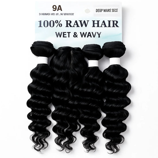 Packaged hair extensions with &