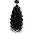 Black wavy hair bundle on a white background