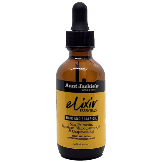 Aunt Jackies Elixir Hair And Scalp Oil Saw Palmetto Jamaican Black Castor Oil  Grapeseed Oil