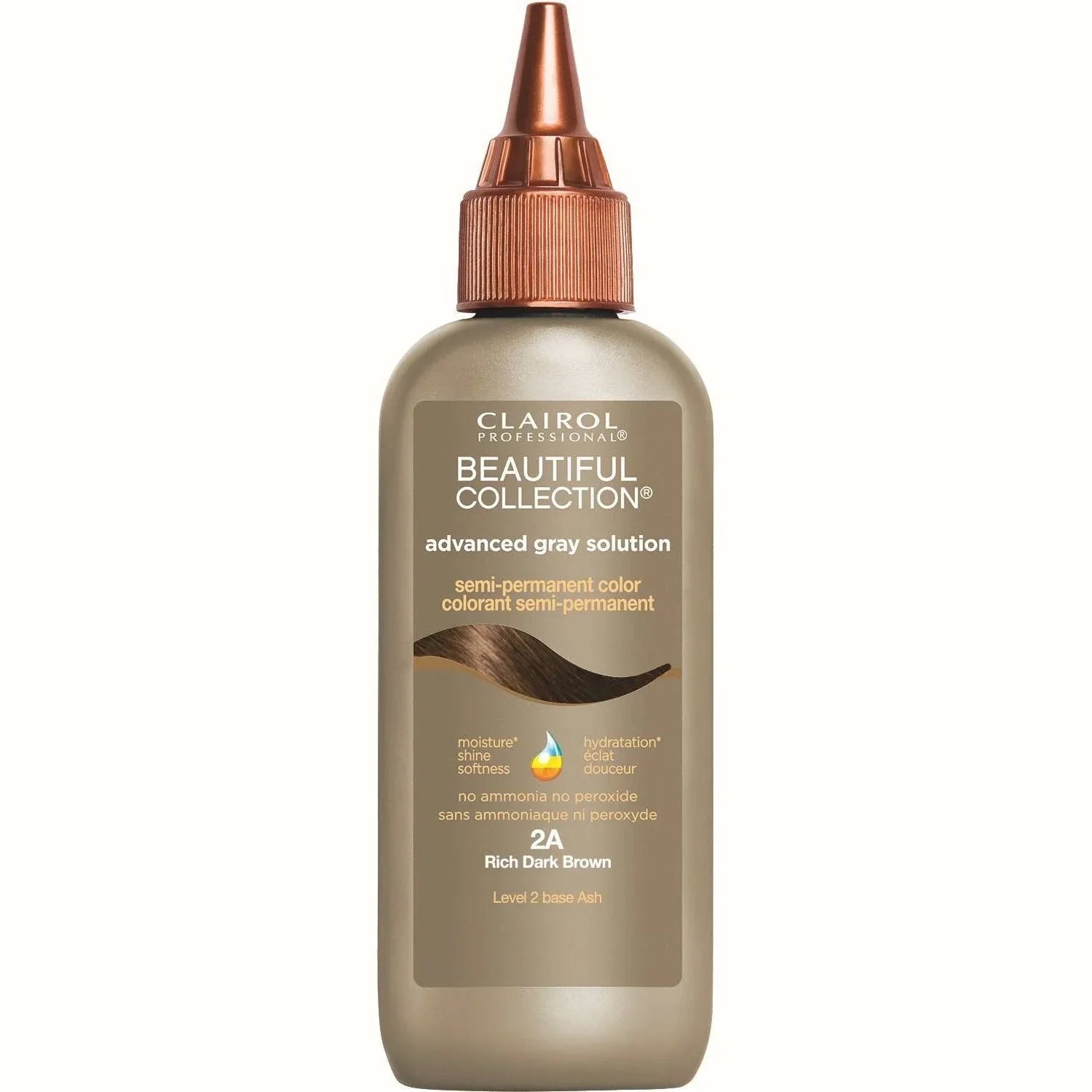 Clairol Professional Beautiful Collection Advanced Gray Solution Rich Dark Brown semi-permanent hair color.
