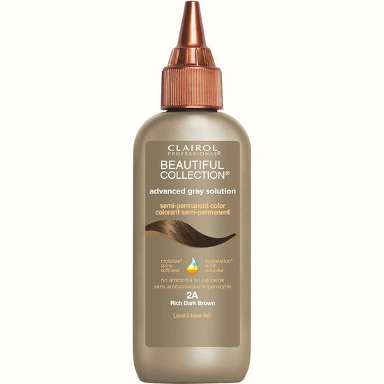 Clairol Professional Beautiful Collection Advanced Gray Solution Rich Dark Brown semi-permanent hair color.