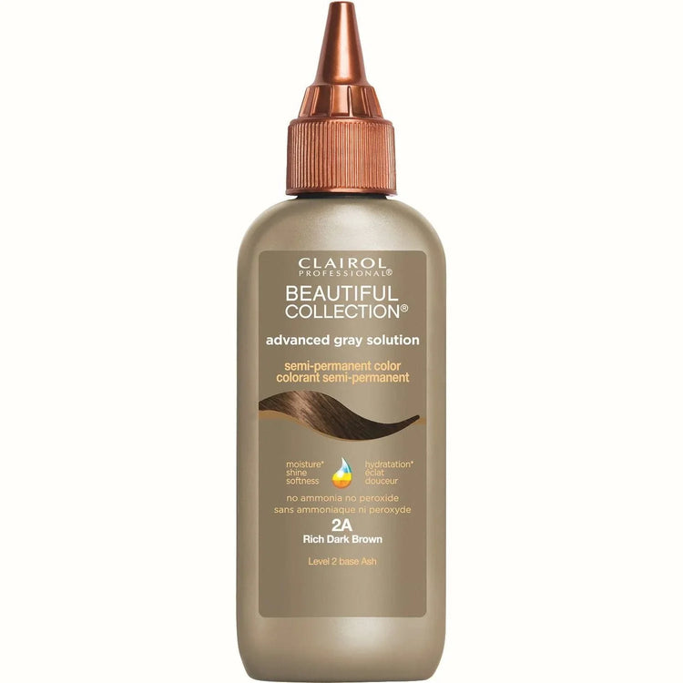 Clairol Professional Beautiful Collection Advanced Gray Solution Rich Dark Brown semi-permanent hair color.