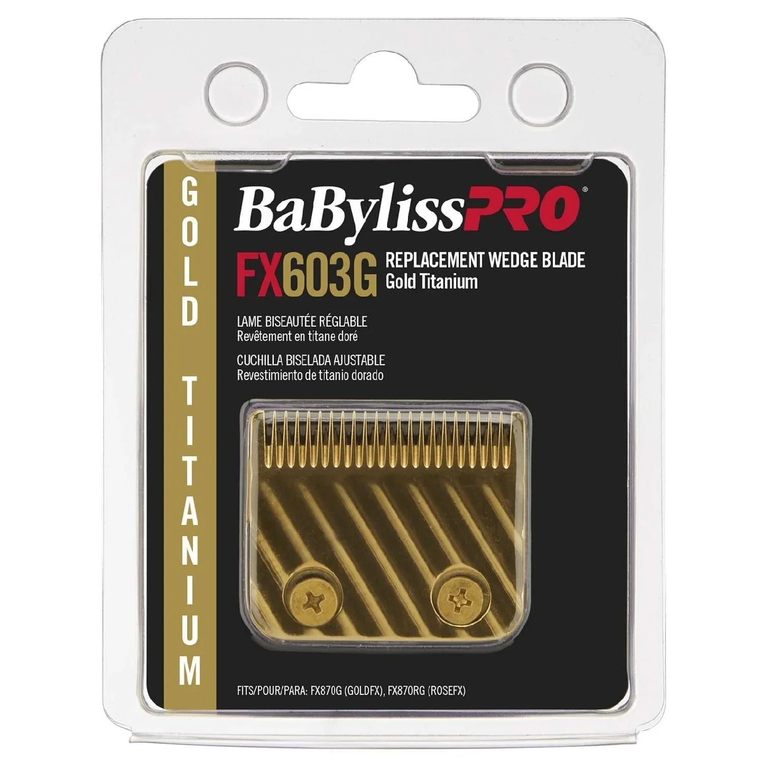 Fx Wedge Blade replacement for BaBylissPRO FX603G Gold Titanium wedge blade