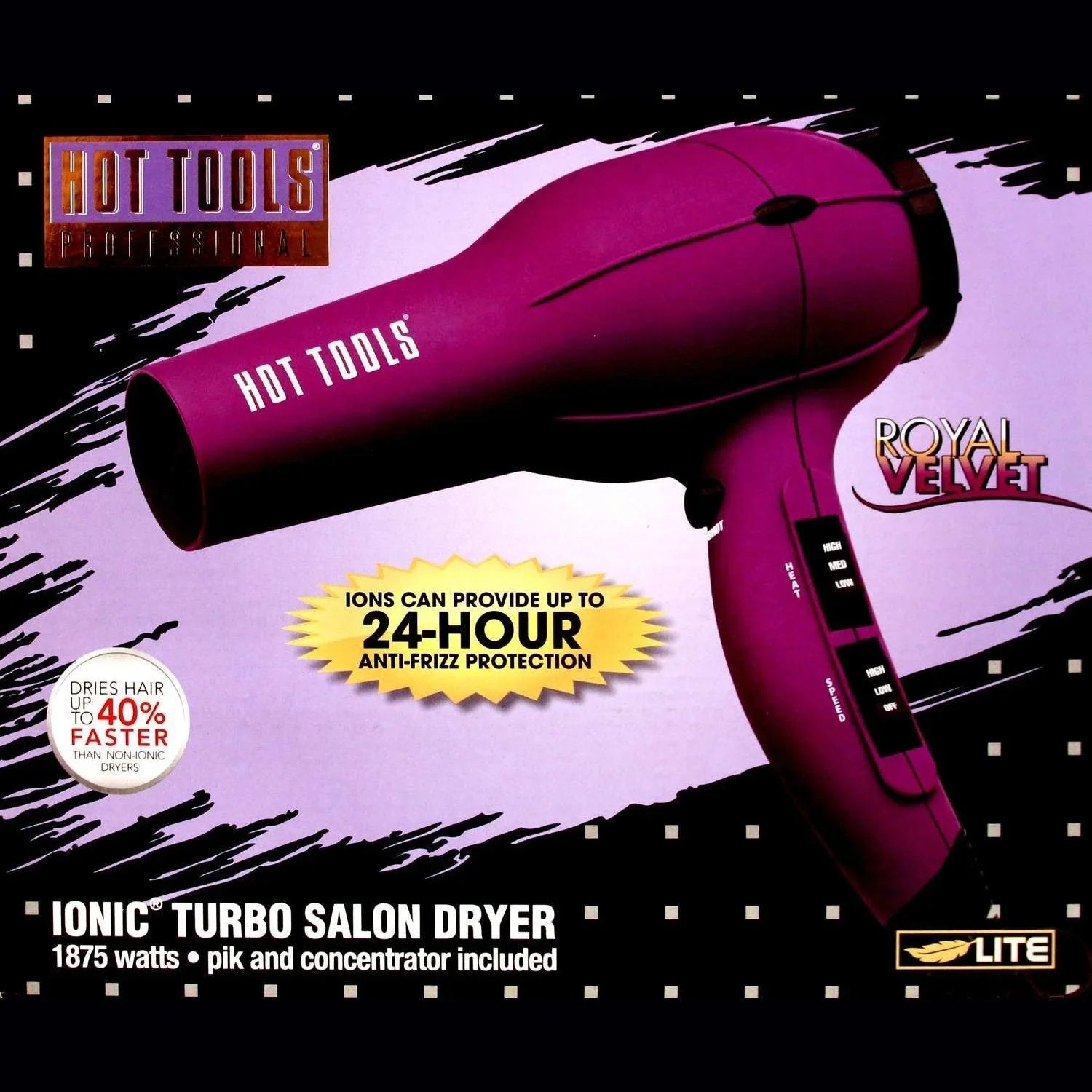 Hot Tools Ionic Anti-Static Professional Dryer Purple by HOT TOOLS