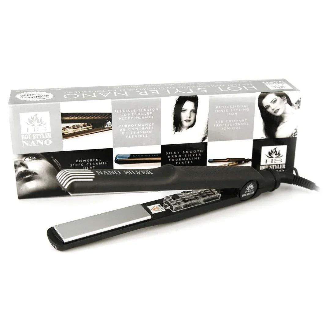 Hot Styler Silver Nano Flat Iron by HOT TOOLS