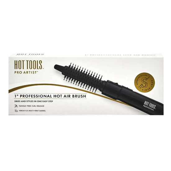 Hot Tools Pro Artist Gold Black Hot Air Brush 1Inch by HOT TOOLS