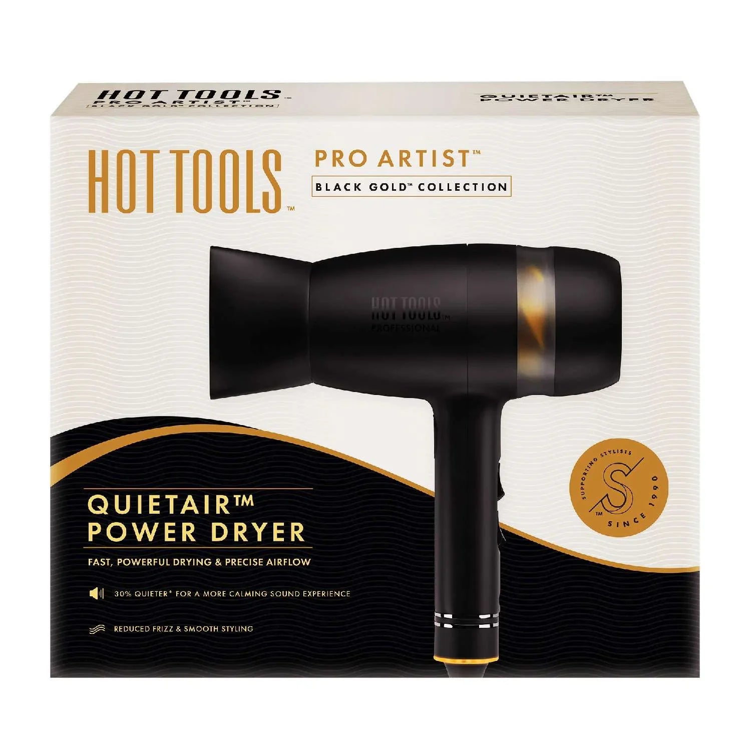 Hot Tools Pro Artist Gold Black Quietair Power Dryer by HOT TOOLS