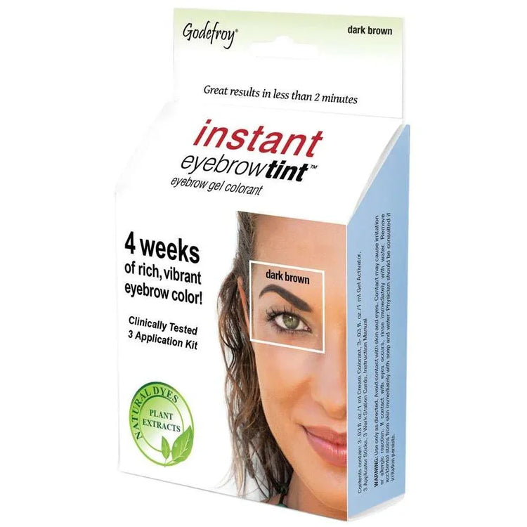 Instant Eyebrow Tint Sensitive - Three App Kit - Dark Brown by Godefroy