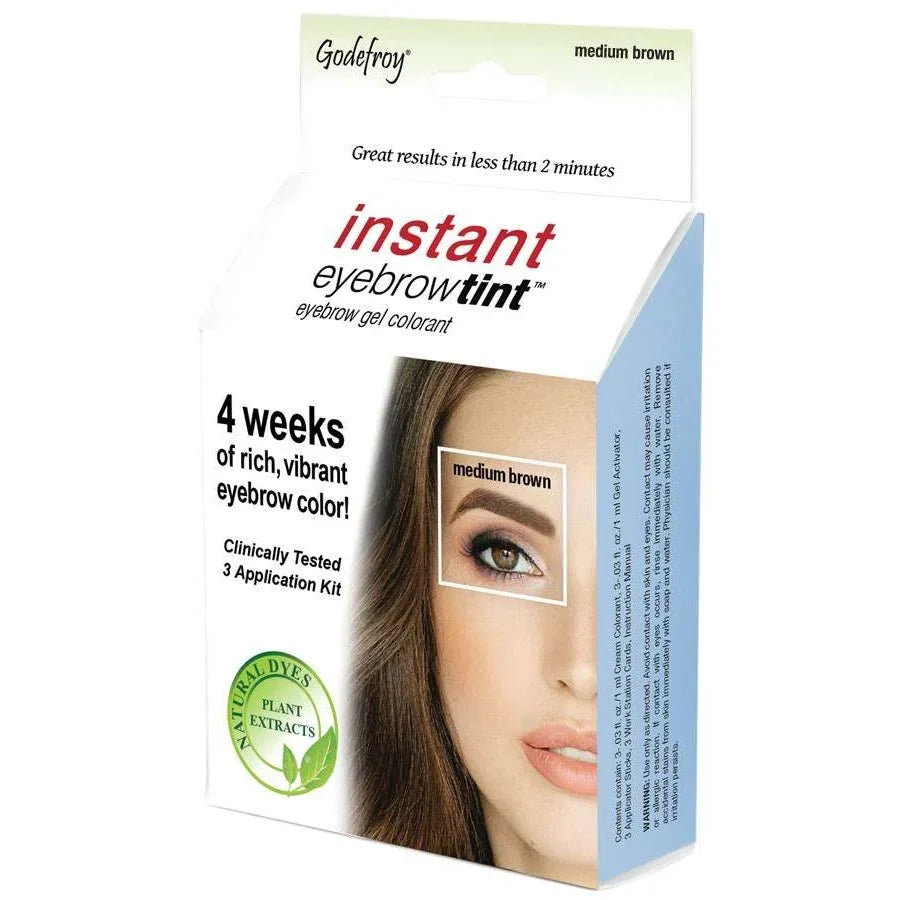 Instant Eyebrow Tint Sensitive - Three App Kit - Medium Brown by Godefroy