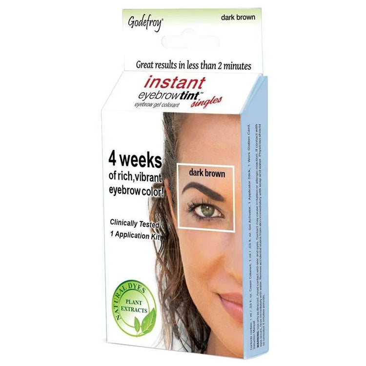Instant Eyebrow Tint Sensitive - Single App Kit - Dark Brown by Godefroy