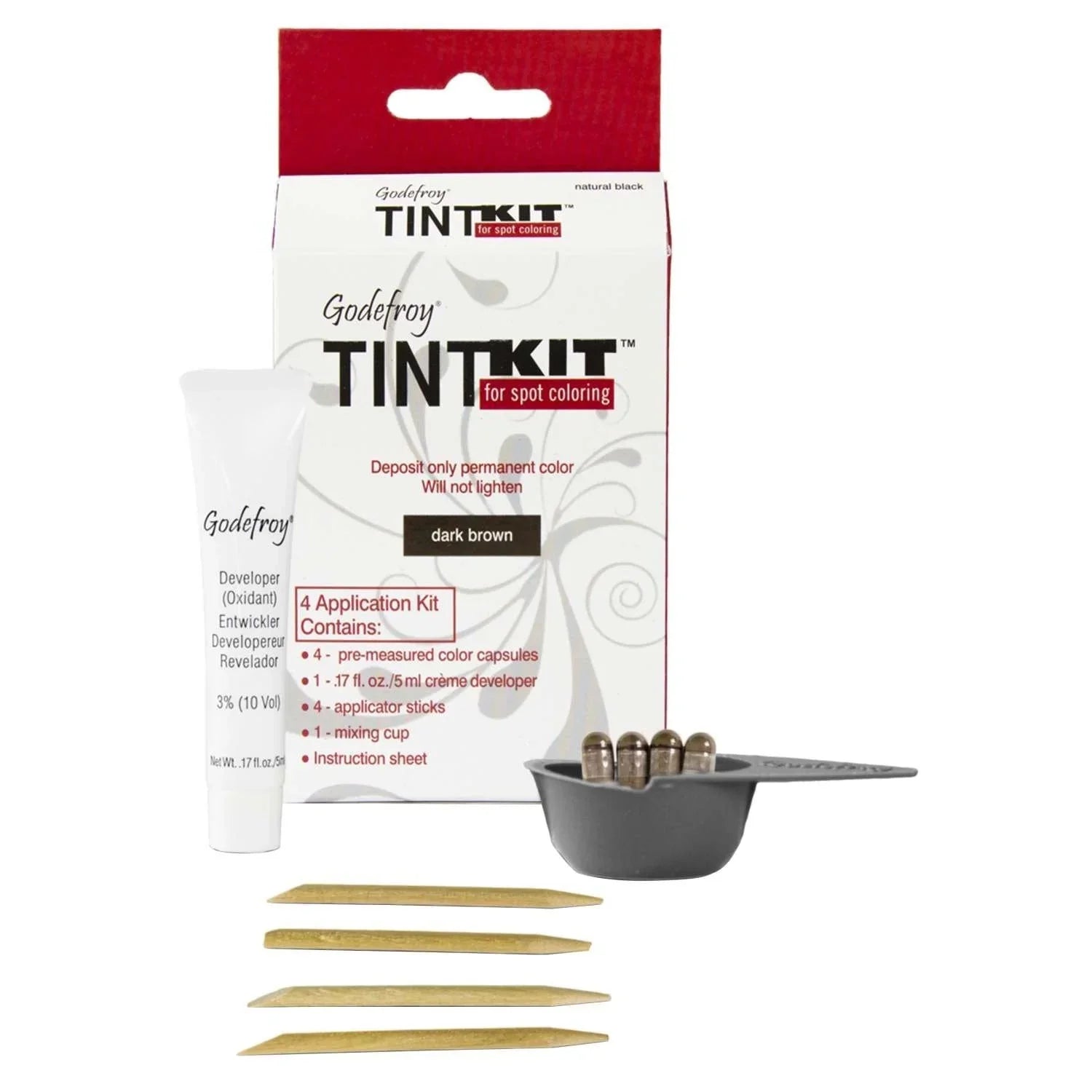Instant Eyebrow Tint Sensitive Natural Black by Godefroy