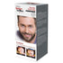 Godefroy Barbers Choice Beard Mustache Color 3-Application Kit in Medium Brown packaging with before and after images.
