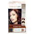 Dark Brown gray hair touch-up stick product packaging with model showing hair application.