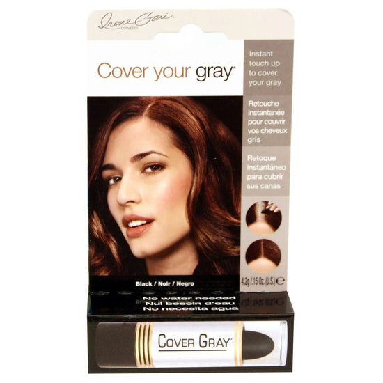 Cover Your Gray Touch-Up Stick Black for gray hair touch-up stick application, easy to carry, perfect for quick touch-ups.