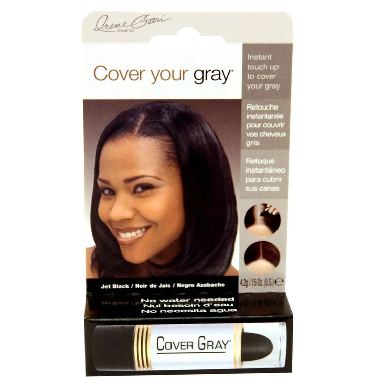 Cover Your Gray Touch-Up Stick Jet Black, a gray hair touch up stick for easy gray coverage, perfect for roots and sideburns.