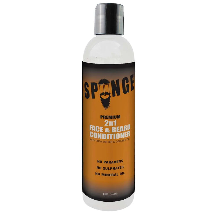 Spunge 2N1 Face Beard Conditioner moisturizer bottle with shea butter and coconut oil.