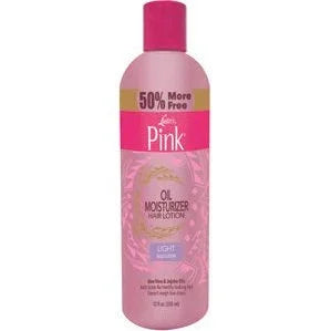 Lusters Pink Oil Moisturizer Lotion - Lite, a light oil moisturizer for fine hair, 50% more free.