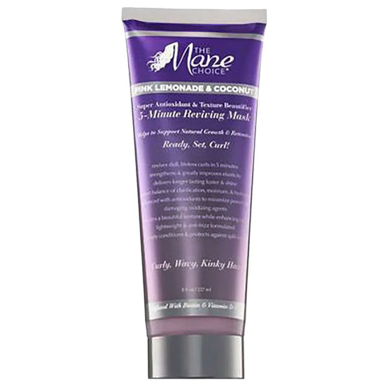 The Mane Choice Pink Lemonade Super Anti-Oxidant Texture Beautifier Mask 8Oz anti-oxidant hair mask for healthy curls.