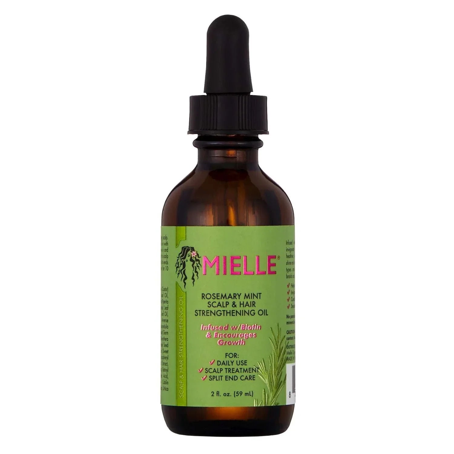 Mielle Rosemary Mint Scalp Hair Strengthening Oil for faster hair growth and healthier scalp treatment.