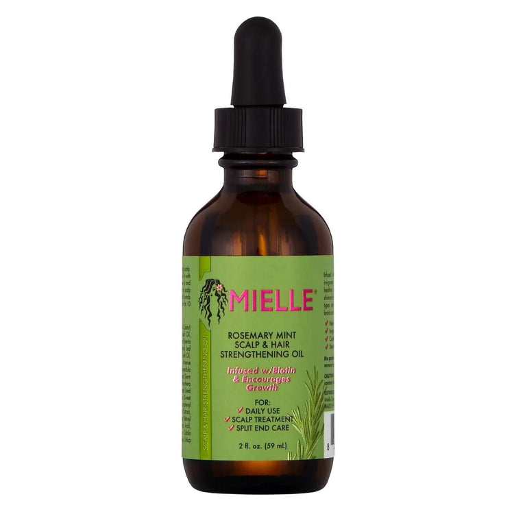 Mielle Rosemary Mint Scalp Hair Strengthening Oil for faster hair growth and healthier scalp treatment.