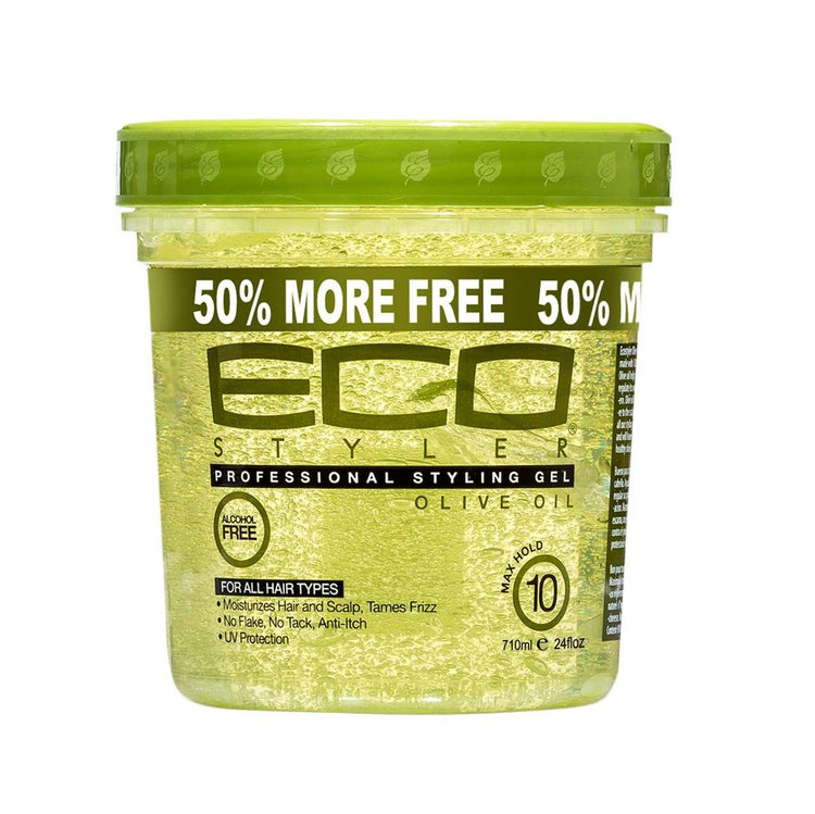 Eco Styler Olive Oil styling gel, 710 ml plastic tub with green label