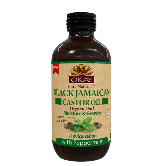 Okay 100 Percent Black Castor Oil Original Dark Peppermint by Okay