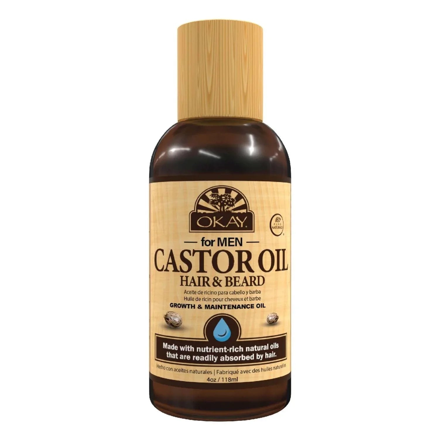 Okay Men Castor Oil Beard And Hair Growth Oil Light Weight by Okay