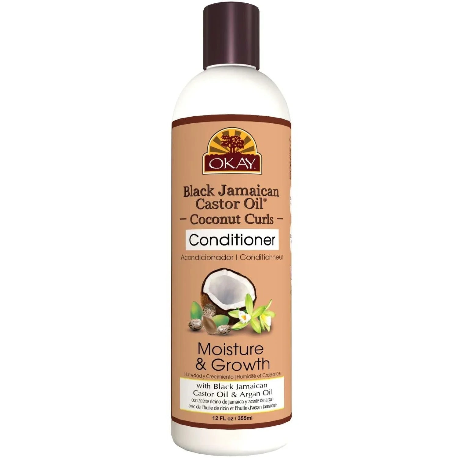Okay Black Jamaican Castor Oil Coconut Conditioner for moisture and growth, strengthening hair and preventing breakage.