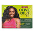 ORS Olive Oil Texlax Stretch Semi-Straightening System packaging with model showcasing smooth curls.