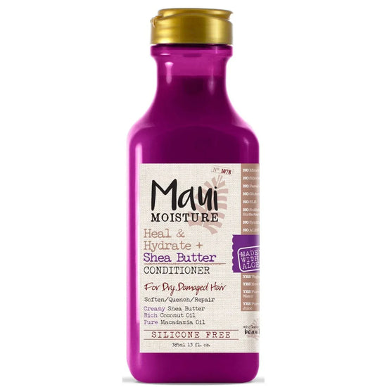 Maui Moisture Heal Hydrate Shea Butter Conditioner for dry damaged hair, a shea butter conditioner for curly hair.
